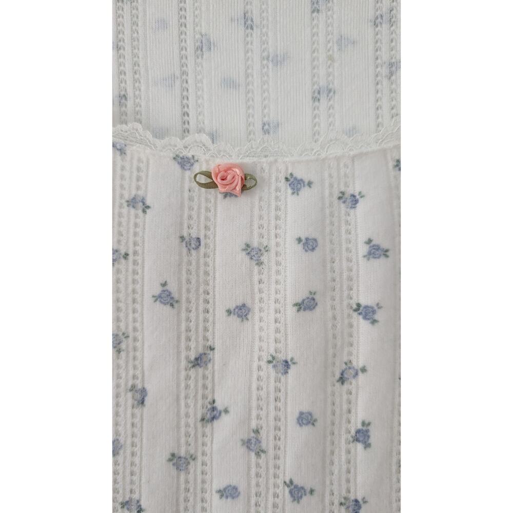Pink Rose Floral Pointelle Long Sleeve Top - Picture 5 of 8